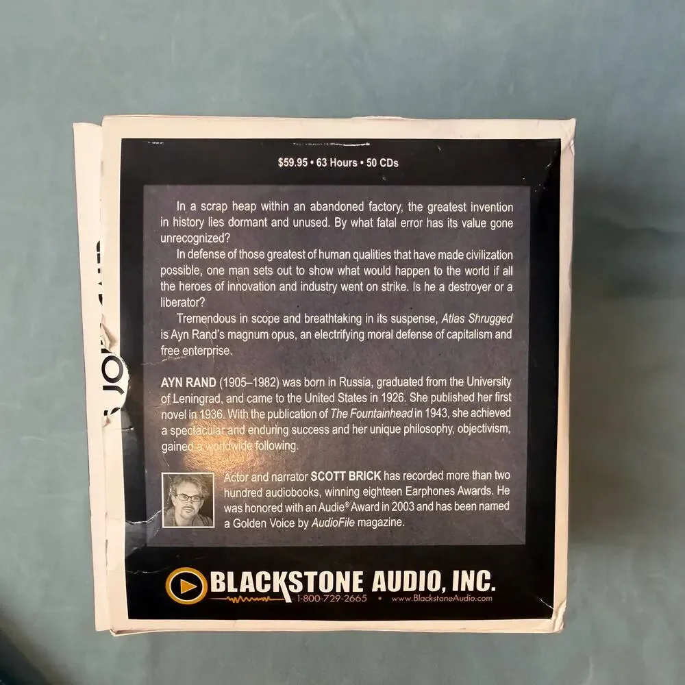 Ayn Rand Atlas Shrugged Unabridged Audiobook 50 CD‎ Set Blackstone Audio